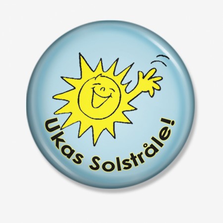 Ukas Solstråle - 42 mm button med nålefeste
