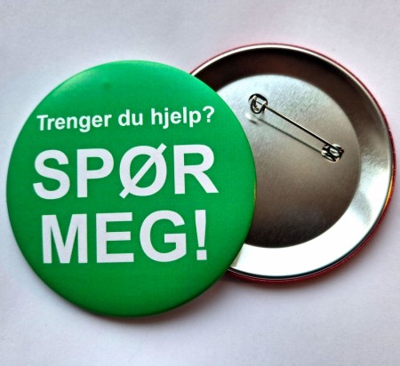 Trenger du hjelp - Spør meg! 75 mm button